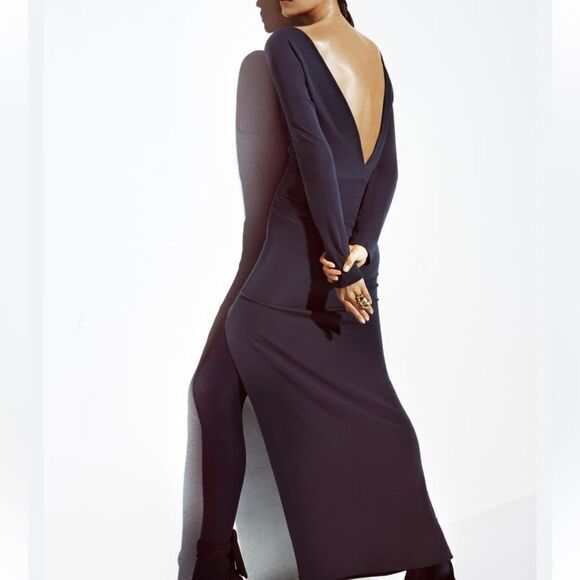 ZARA LIMITED‎ EDITION DRAPED DRESS GREY XS NWT - Picture 2 of 9